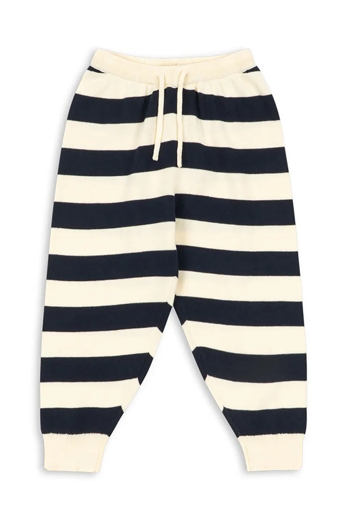 Konges Sløjd Spodnie dziecięce bawełniane MANIS KNIT PANTS granatowy KS106143.9BY2