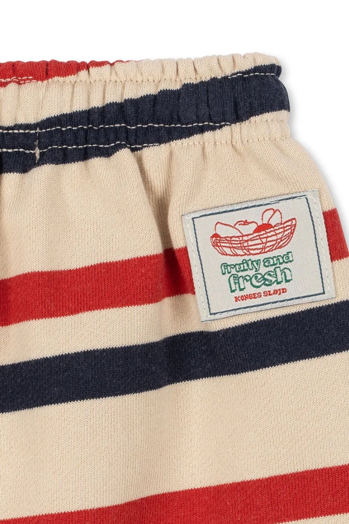 Chłopiec Konges Sløjd Spodnie dresowe dziecięce bawełniane LOU STRIPE SWEAT PANTS GOTS KS106117.9BY2 beżowy