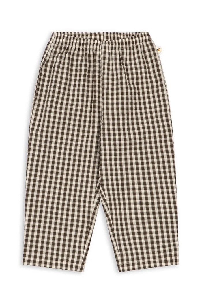 Konges Sløjd Spodnie dziecięce bawełniane KIM PANTS GOTS brązowy KS106067.9BY2