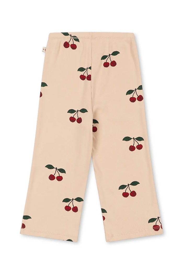 Konges Sløjd Spodnie dziecięce bawełniane z elastanem ELLA PANTS GOTS KS105984.9BY2 beżowy AW26