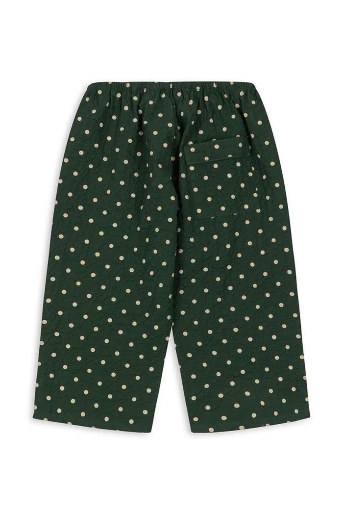 Konges Sløjd Spodnie wide leg dziecięce bawełniane z elastanem ELIN PANTS GOTS KS105980.9BY2 zielony AW26