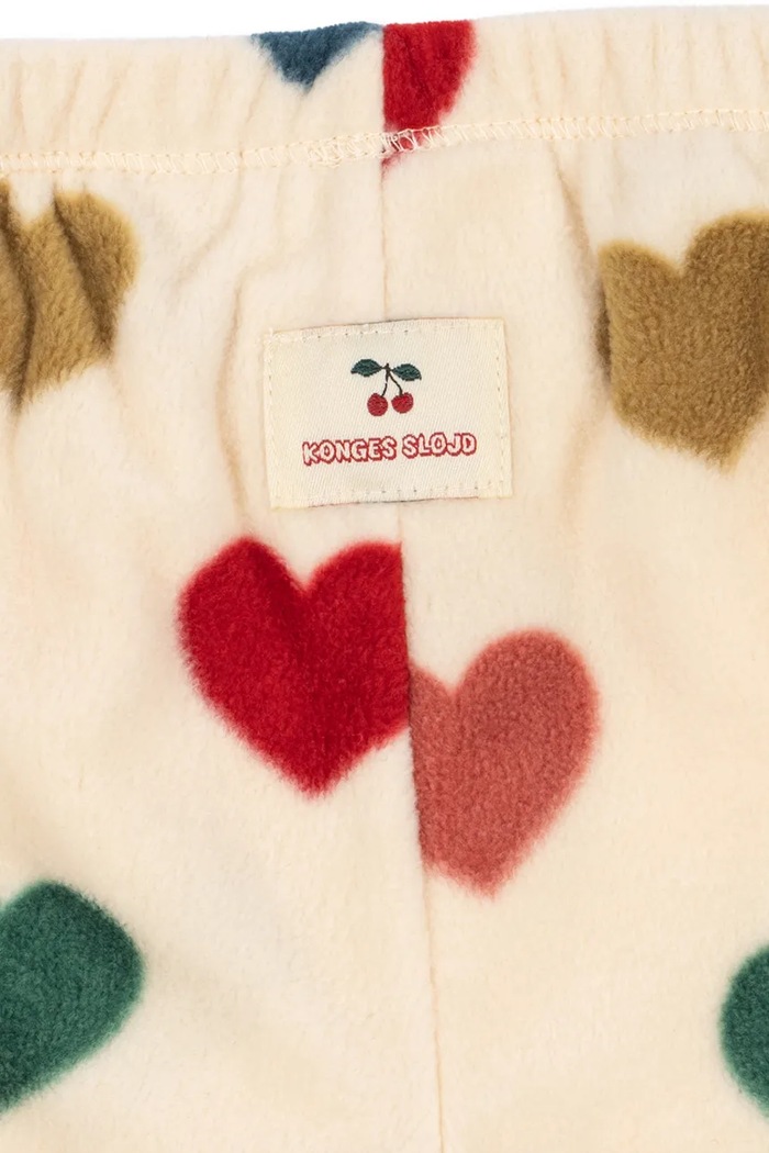 Chlapec Konges Sløjd nohavice detské flísové TAVI FLEECE PANTS GRS KS106280.9BY2 béžová
