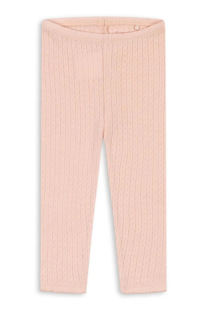 Konges Sløjd leggings per bambini in cotone MINNIE PANTS GOTS rosa KS106172.9BY2