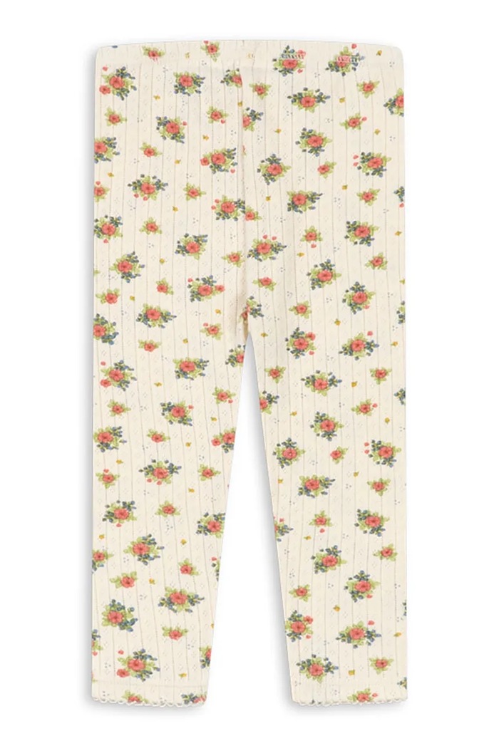 Konges Sløjd leggings per bambini in cotone MINNIE PANTS GOTS KS106171.9BY2 bianco AW26