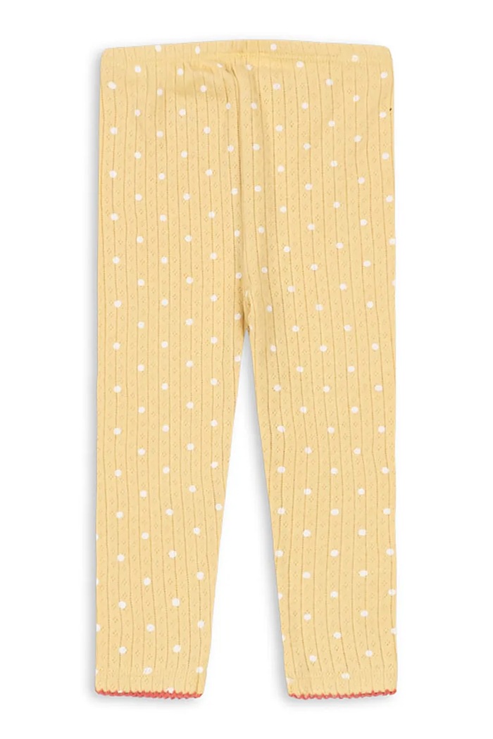 Konges Sløjd Legginsy dziecięce bawełniane MINNIE PANTS GOTS KS106171.9BY2 żółty AW26