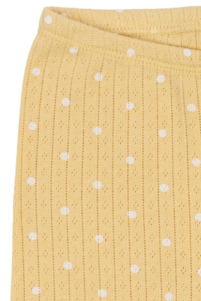 Dziewczynka Konges Sløjd Legginsy dziecięce bawełniane MINNIE PANTS GOTS KS106171.9BY2 żółty