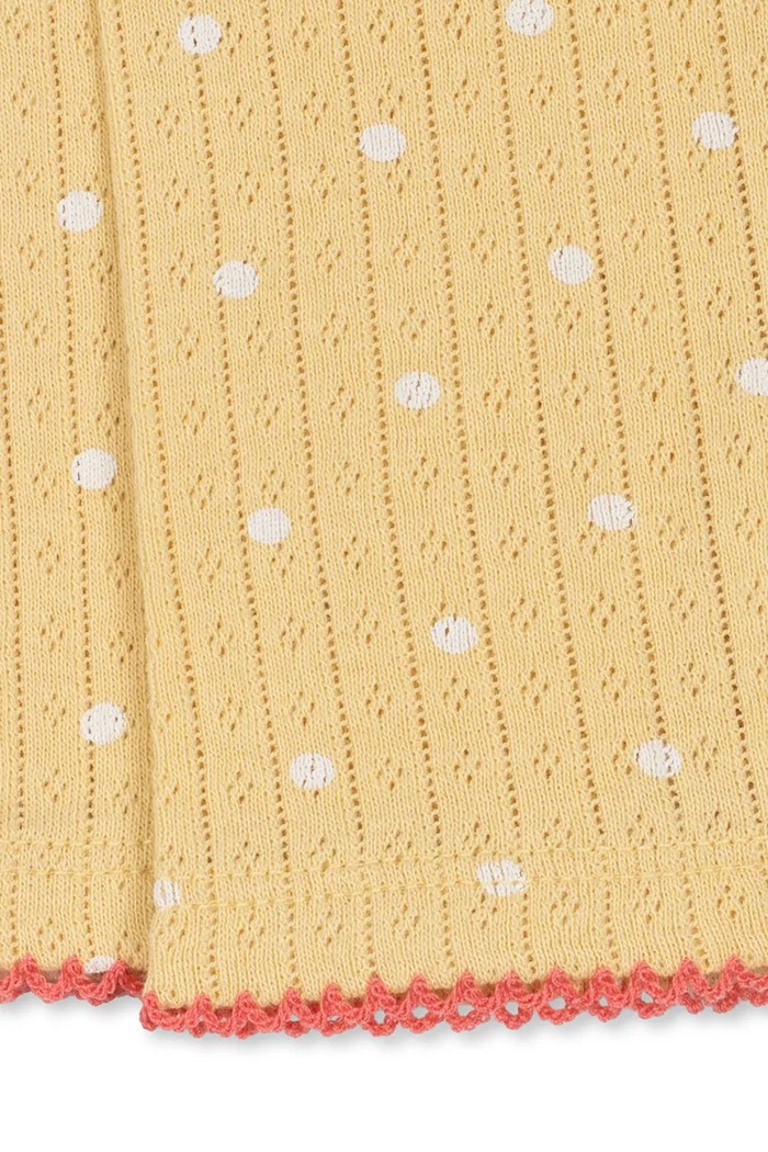 Legginsy dziecięce bawełniane MINNIE PANTS GOTS Konges Sløjd KS106171.9BY2 żółty