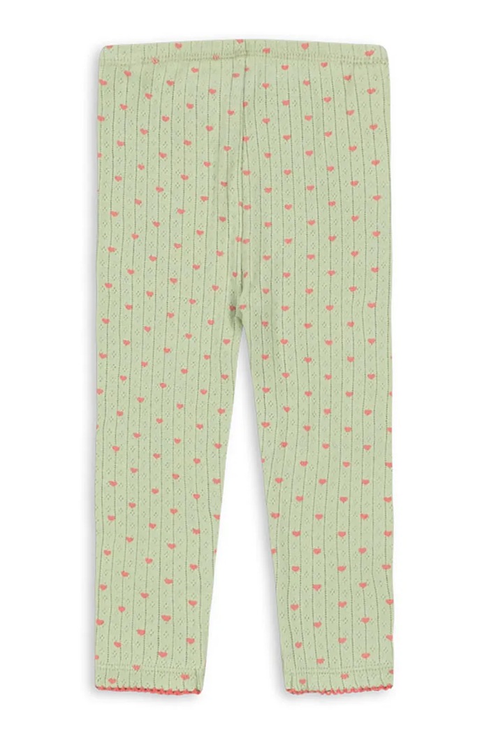 Konges Sløjd Legginsy dziecięce bawełniane MINNIE PANTS GOTS KS106171.9BY2 zielony AW26