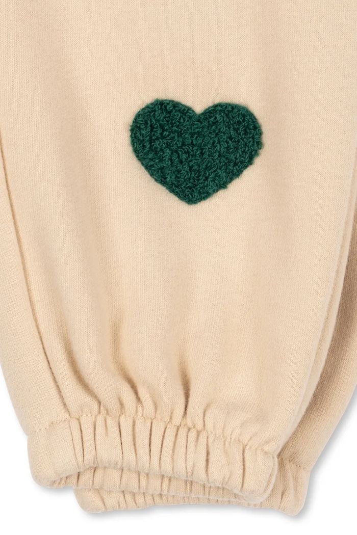 Konges Sløjd pantaloni da tuta per bambini con cotone LOU TERRY SWEAT PANTS OCS beige KS106110.9BY2