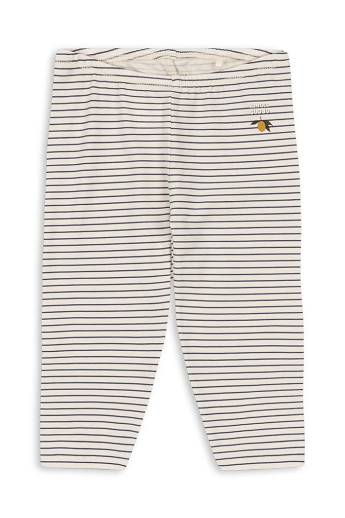 Konges Sløjd Tajice za djecu od pamuka s elastanom BASIC PANTS GOTS bijela KS105899.9BY2