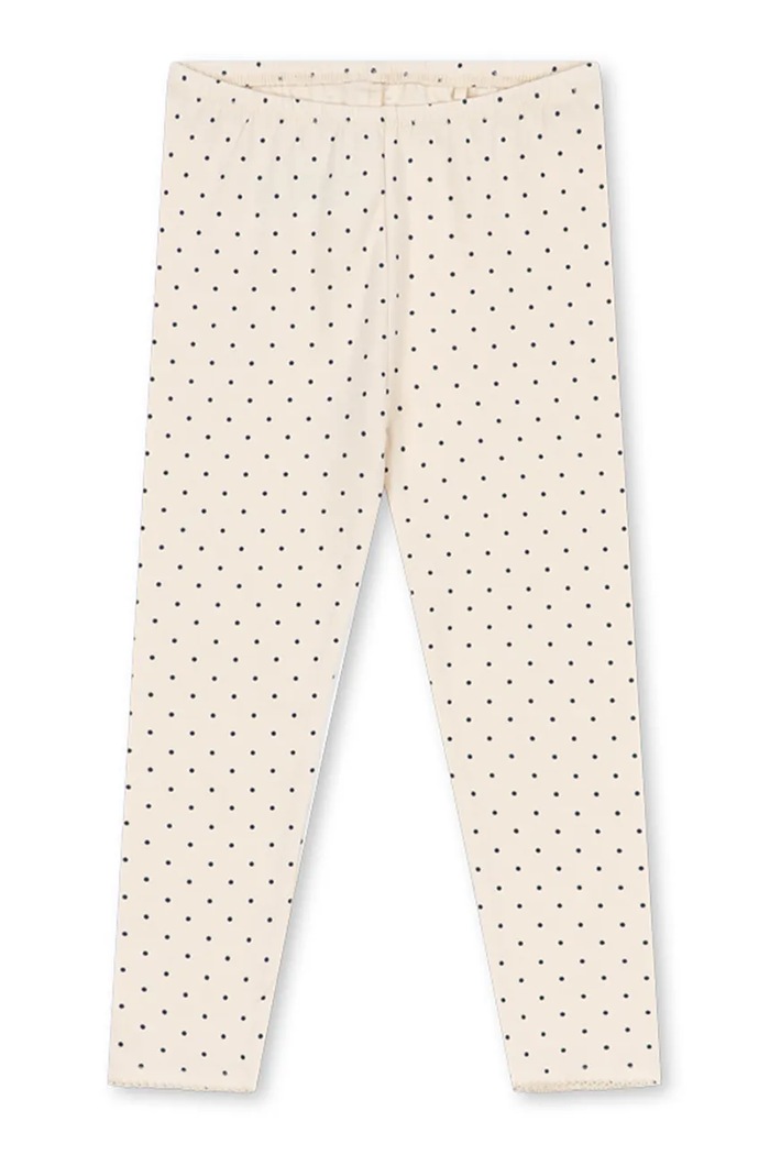 Konges Sløjd Tajice za djecu od pamuka s elastanom BASIC PANTS GOTS bež KS105899.9BY2