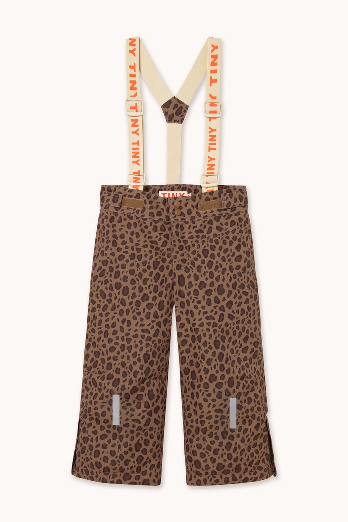 Tinycottons Spodnie narciarskie dziecięce ANIMAL PRINT SNOW PANT AW26.023 brązowy AW26