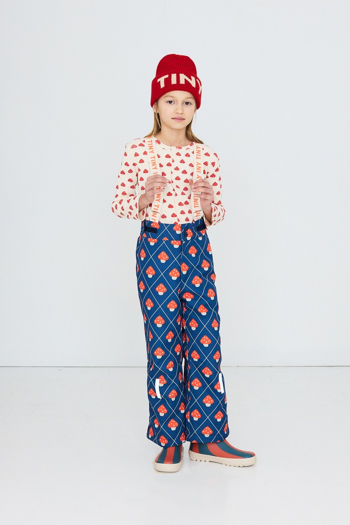 Tinycottons Spodnie narciarskie dziecięce MUSHROOMS SNOW PANT niebieski AW26.011