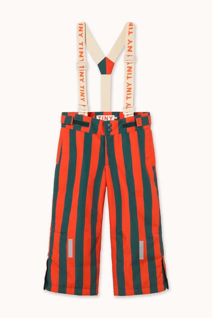 Tinycottons Spodnie narciarskie dziecięce RED STRIPES SNOW PANT AW26.004 czerwony AW26