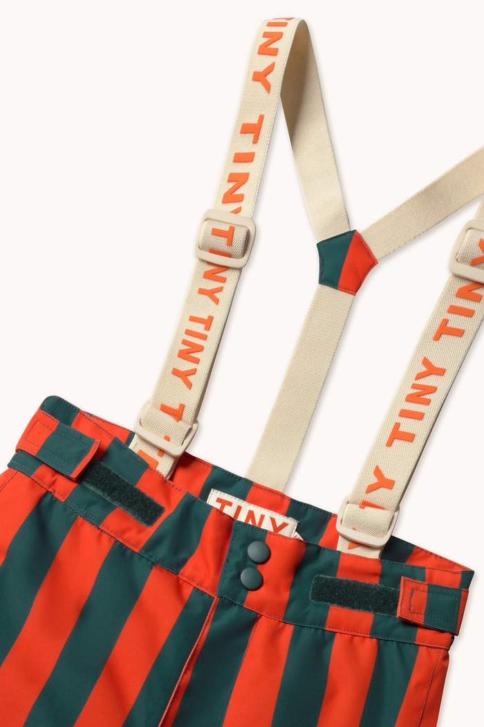 Spodnie narciarskie dziecięce RED STRIPES SNOW PANT Tinycottons AW26.004 czerwony
