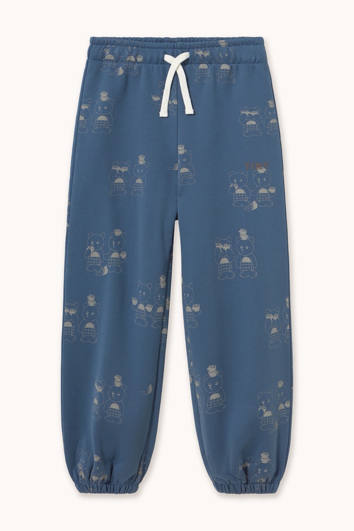 Tinycottons Spodnie dresowe dziecięce bawełniane TINY TEA ROOM SWEATPANT niebieski AW26.333
