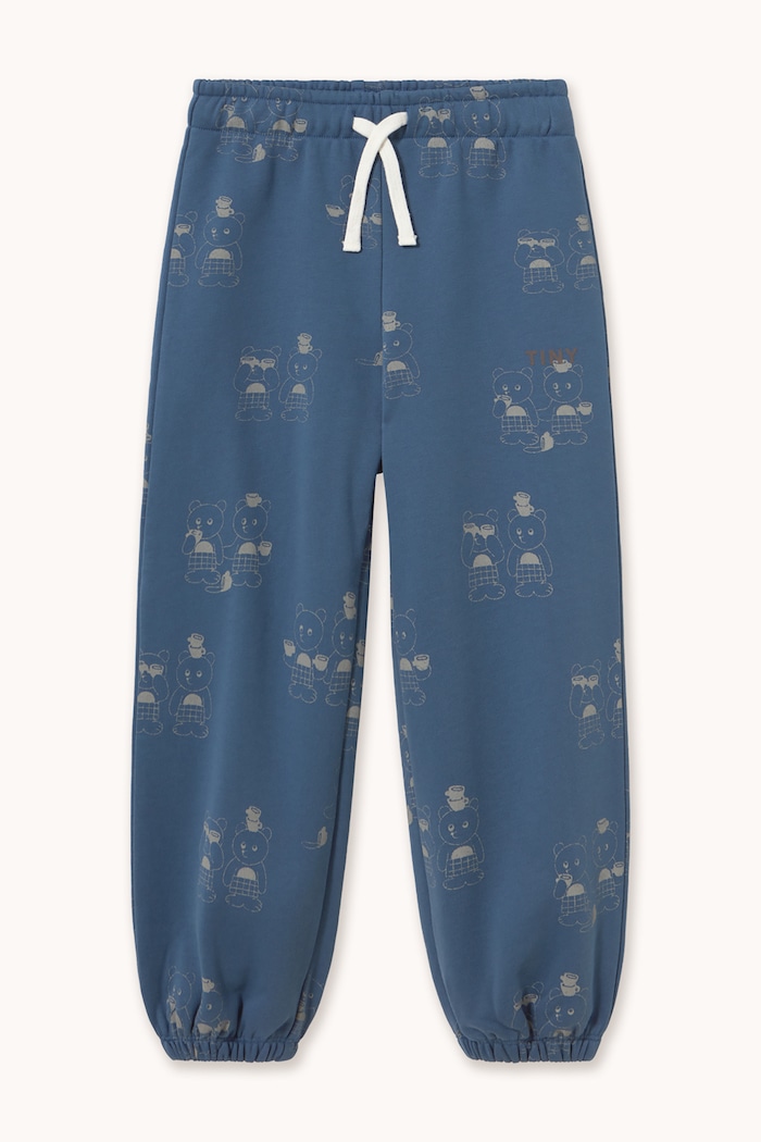 Tinycottons Spodnie dresowe dziecięce bawełniane TINY TEA ROOM SWEATPANT niebieski AW26.333