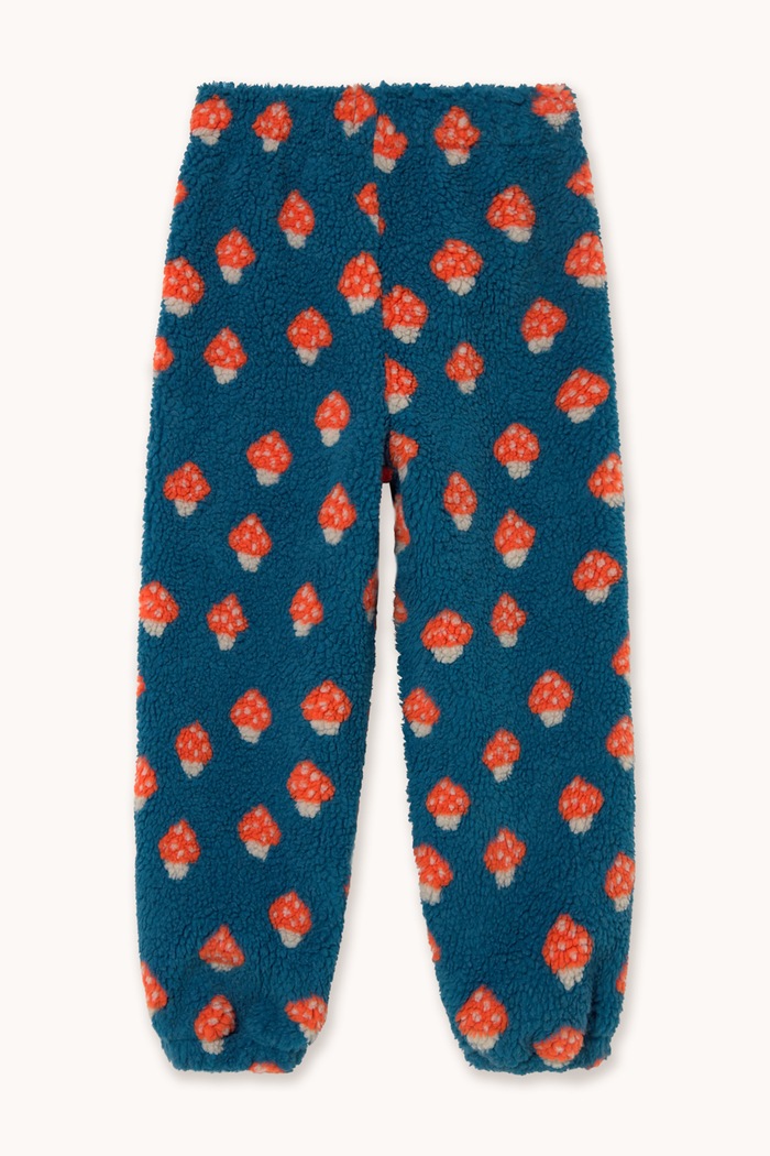 Chłopiec Tinycottons Spodnie dresowe dziecięce polarowe TINY MUSHROOMS SHERPA SWEATPANT AW26.235 niebieski