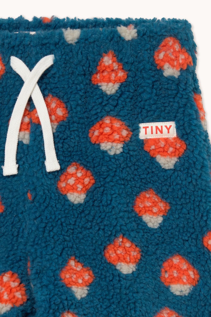 Spodnie dresowe dziecięce polarowe TINY MUSHROOMS SHERPA SWEATPANT Tinycottons AW26.235 niebieski