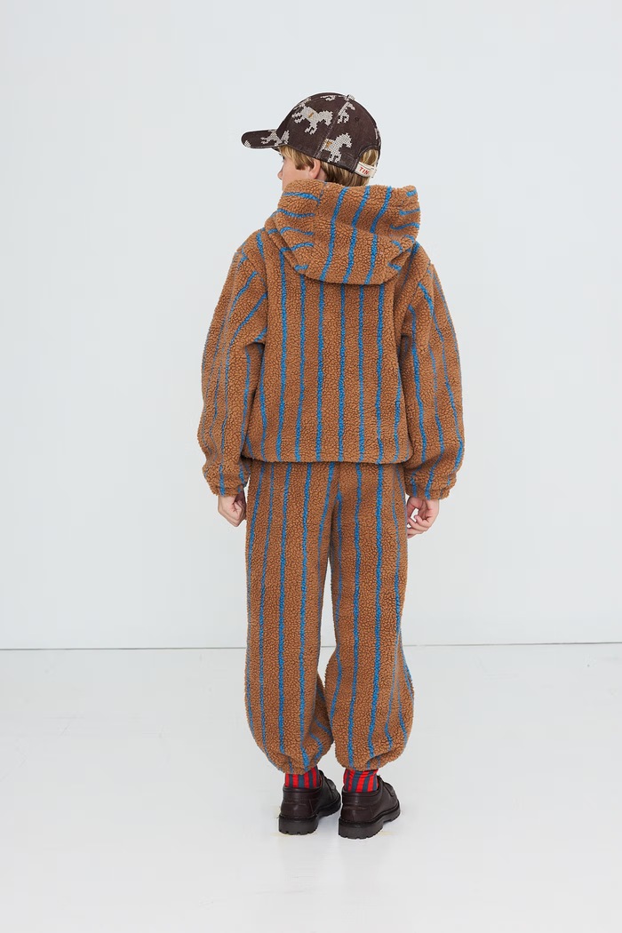 Tinycottons Spodnie dresowe dziecięce polarowe LINES SHERPA SWEATPANT AW26.238
