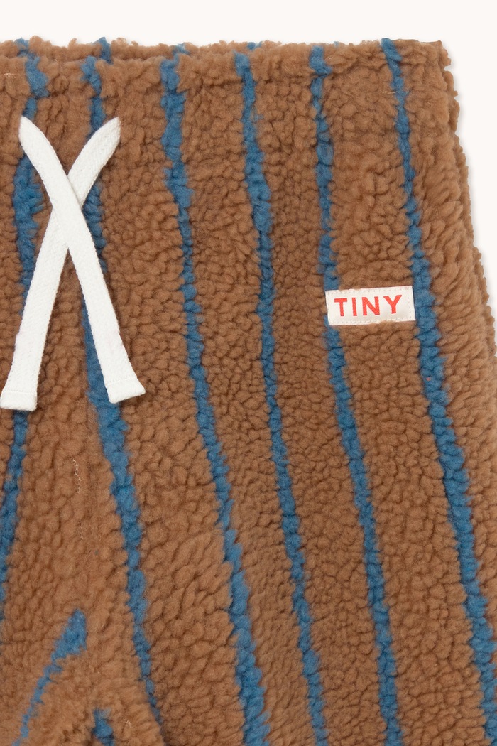Spodnie dresowe dziecięce polarowe LINES SHERPA SWEATPANT Tinycottons AW26.238 brązowy