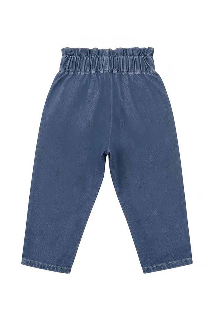 Chłopiec Donsje spodnie baggy dziecięce bawełniane Juma Trousers 4125800 niebieski