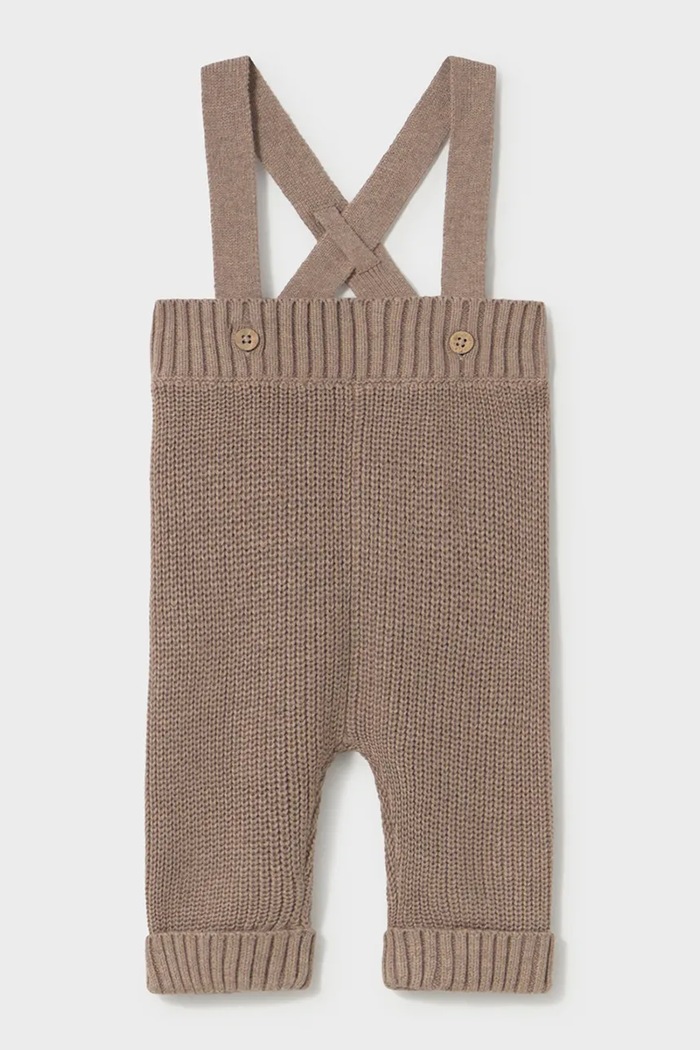 Mayoral Newborn панталон за бебе от памук кафяв 2528.2A.Newborn.9BY2