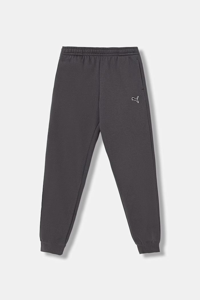 Puma spodnie dresowe dziecięce z bawełną ESS ELEVATED Sweatpants FL szary 694702