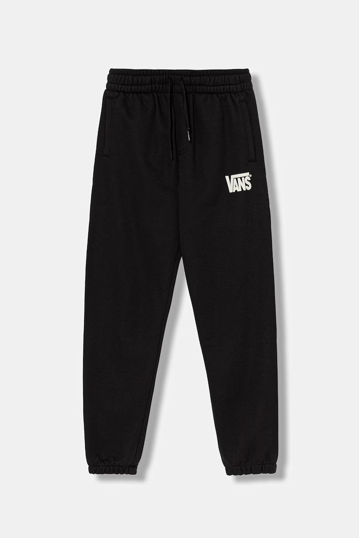 Vans spodnie dresowe dziecięce z bawełną Stretch Logo Sportwear czarny VN000TEGBLK1