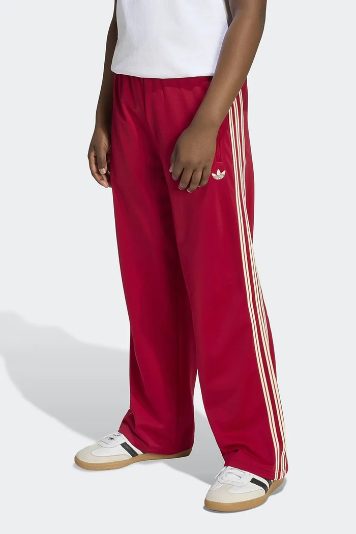 Spodnie straight dziecięce z bawełną adidas Originals KS4175 czerwony