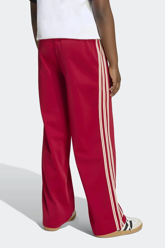 Spodnie straight dziecięce z bawełną adidas Originals czerwony KS4175