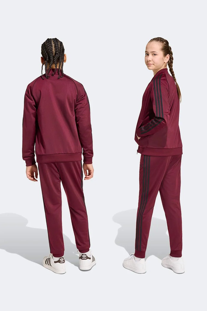 Chlapec adidas Originals teplákové nohavice detské IA2240 burgundské