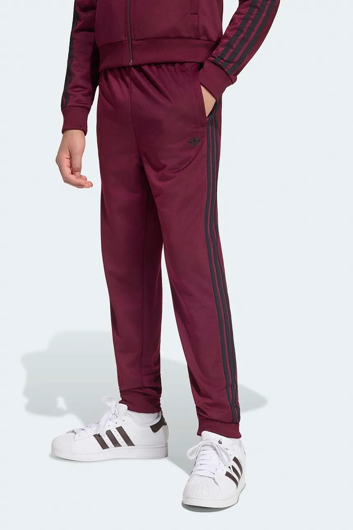 adidas Originals teplákové nohavice detské burgundské IA2240