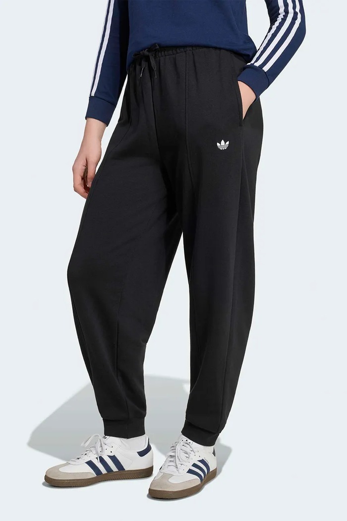 adidas Originals donji dio trenirke za djecu s pamukom crna KR3478