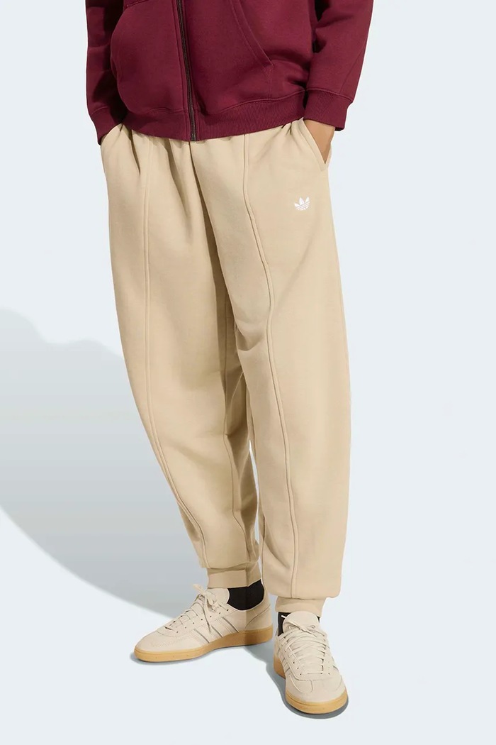 adidas Originals donji dio trenirke za djecu s pamukom bež KR3480