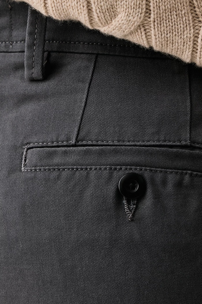 Spodnie chinos męskie bawełniane Officine Generale DLCMCHN710 szary