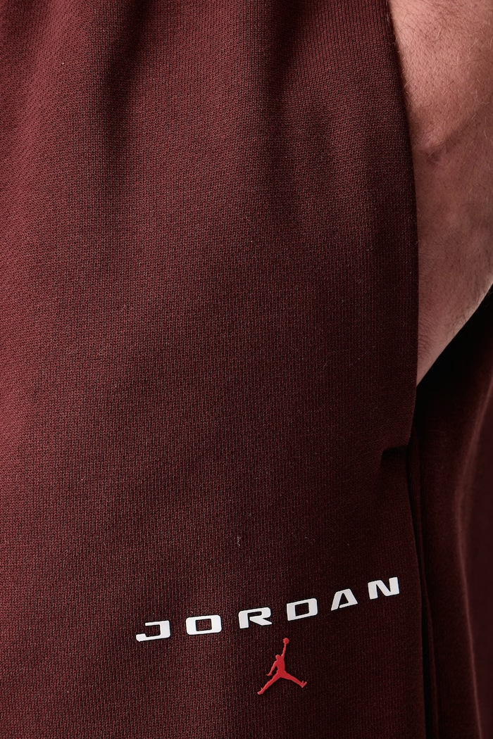 Spodnie dresowe męskie z bawełną Flight Fleece Jordan IW6372.273 brązowy