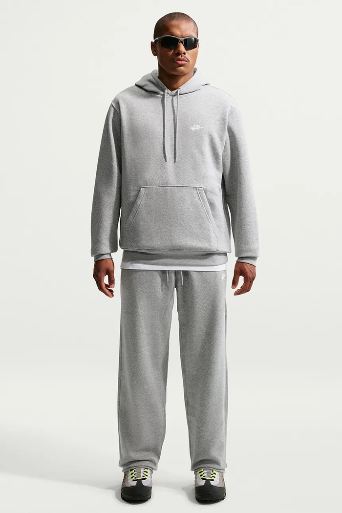 Nike Sportswear Spodnie dresowe męskie z bawełną Club szary FN3730.063
