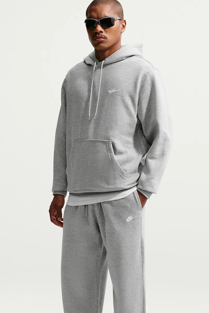 Odzież Nike Sportswear Spodnie dresowe męskie z bawełną Club FN3730.063 szary