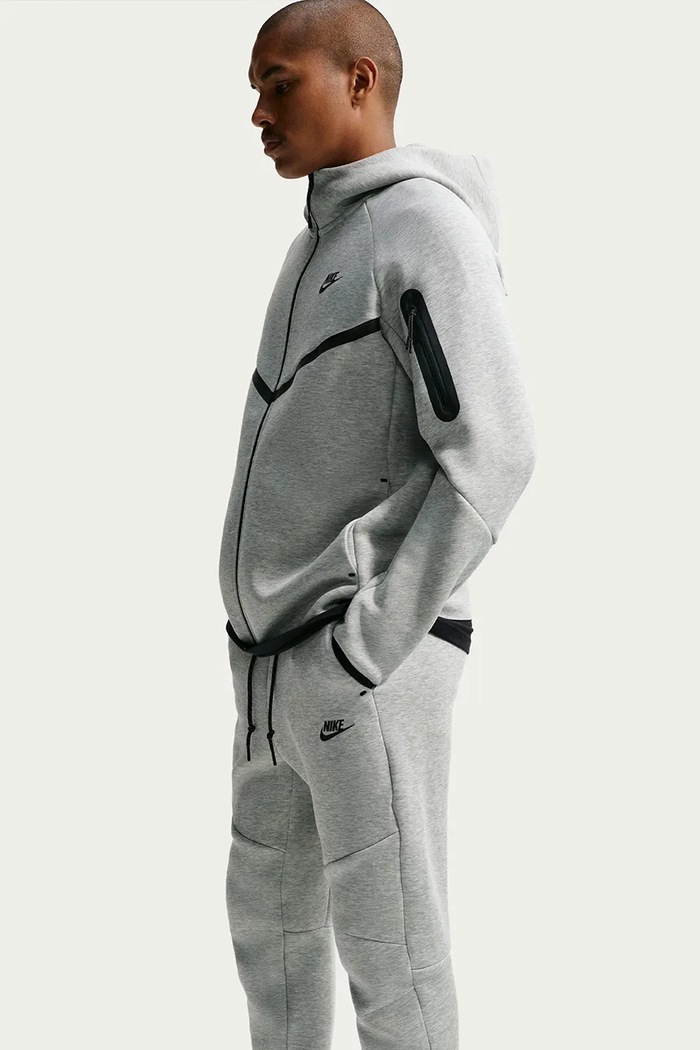 Odzież Nike Sportswear Spodnie joggery męskie z bawełną Tech HV0959.063 szary