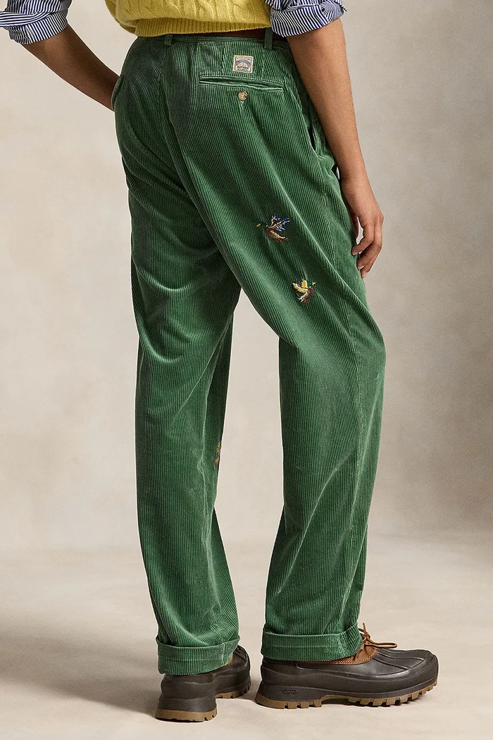 Polo Ralph Lauren Spodnie bawełniane męskie 710B26080002 zielony AW26