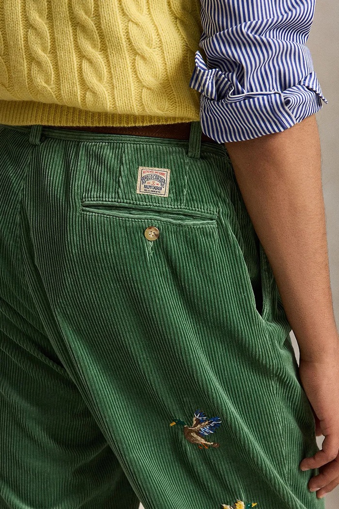 Spodnie bawełniane męskie Polo Ralph Lauren zielony 710B26080002
