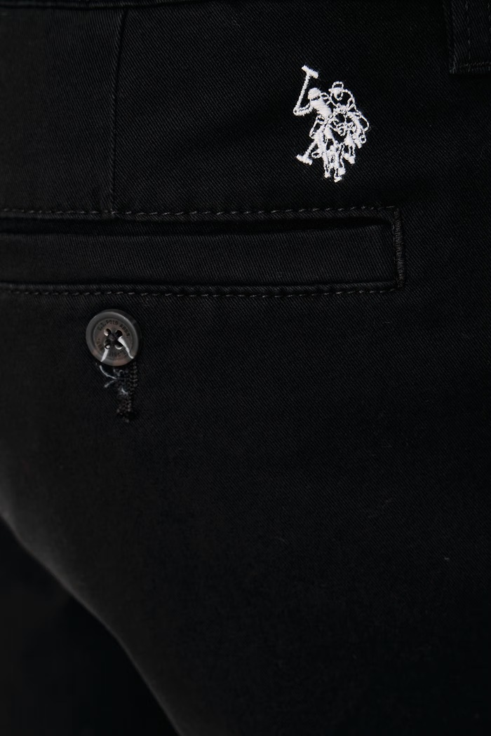 Spodnie męskie bawełniane z elastanem Classic USPA Chino U.S. Polo Assn. MUP3346 czarny