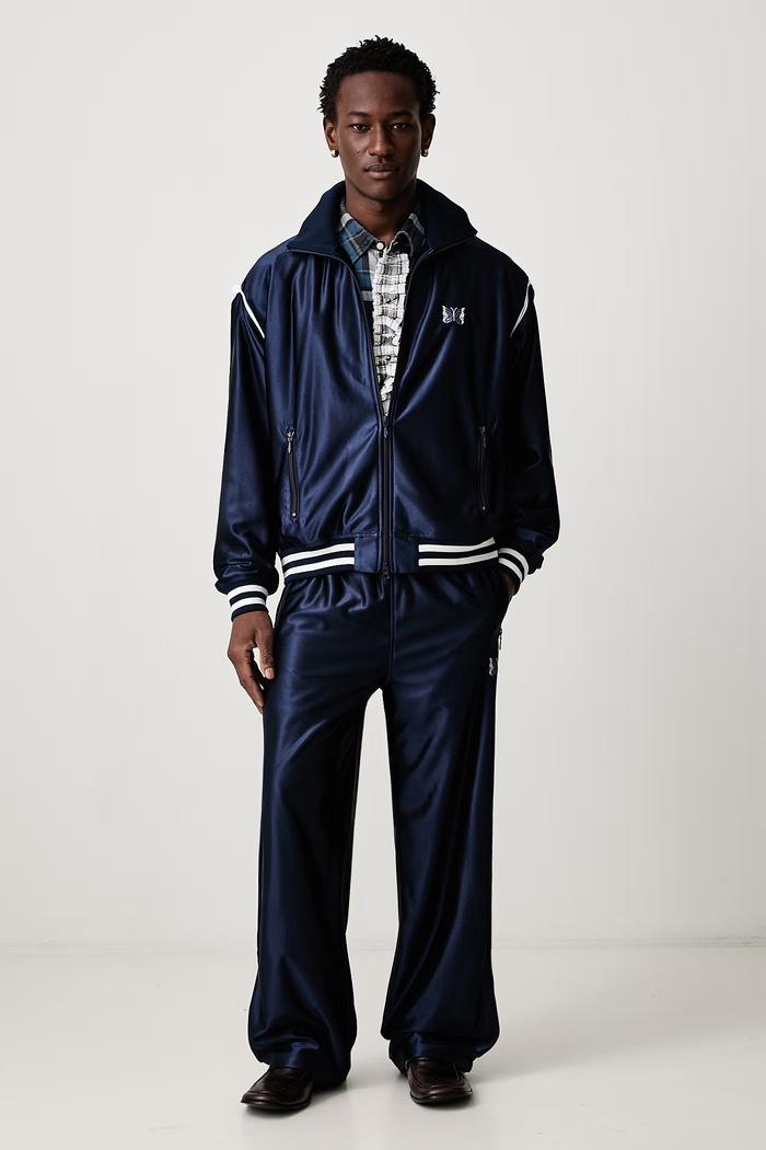 Needles Спортивные штаны для мужчин TY250 тёмно-синий AW26