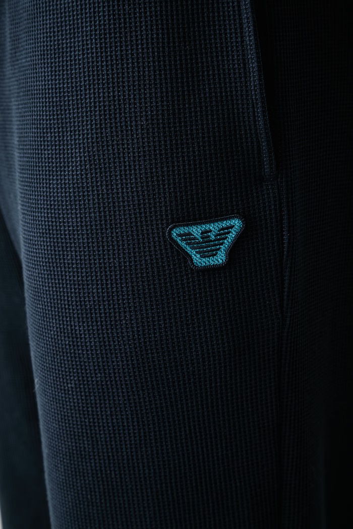 Spodnie lounge męskie z bawełną Emporio Armani Underwear EM001870.AF25051 granatowy
