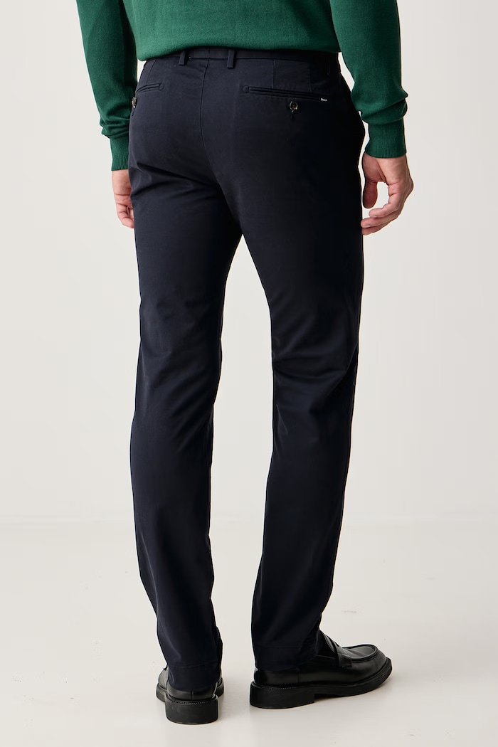 Odzież Polo Ralph Lauren Spodnie chinos męskie z bawełną 710B23868 granatowy