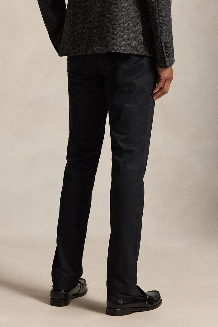 Polo Ralph Lauren Spodnie chinos męskie z bawełną 710B23868 czarny AW26
