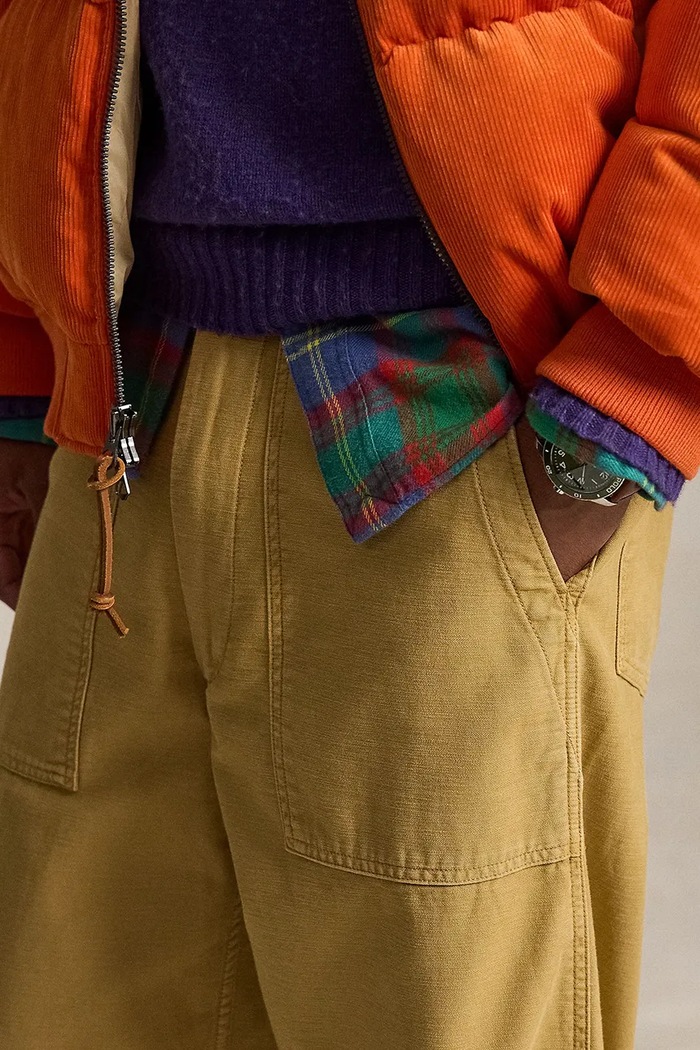 Spodnie bawełniane męskie Polo Ralph Lauren 710B24587001 beżowy