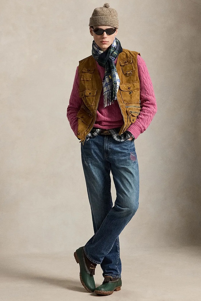 Odzież Polo Ralph Lauren Spodnie jeansowe męskie 710B24575001 granatowy