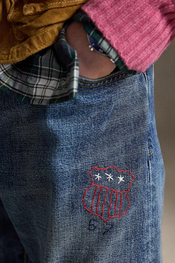 Spodnie jeansowe męskie Polo Ralph Lauren granatowy 710B24575001
